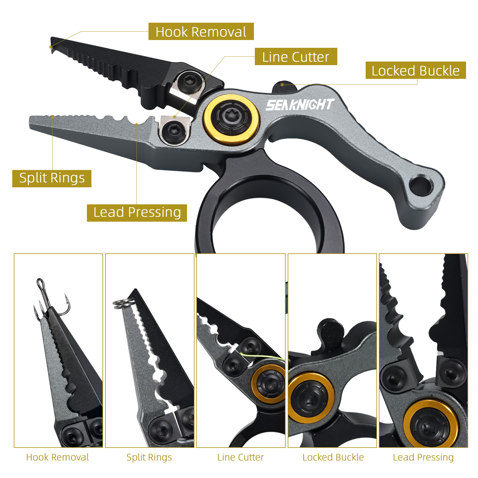 SeaKnight Brand Fishing Pliers - đánh giá và giá Fishing Hook Size